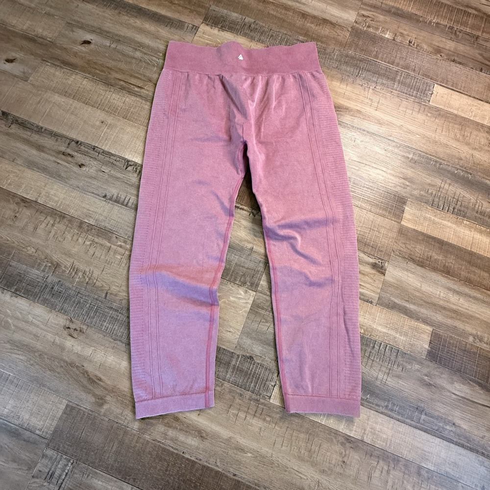 CALI SPORT Pink Leggings Sz L Crop 20.5"‎ Inseam Gym Workout Athleisure Casual